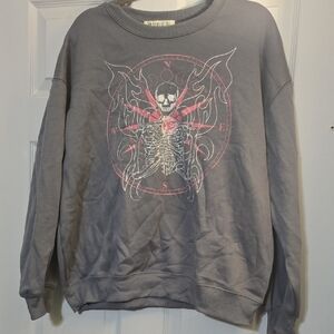 Gray Graphic Sweater
